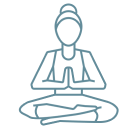 Illustration of lady doing namaste