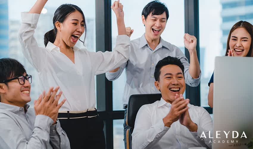 Happy Employees Working Together